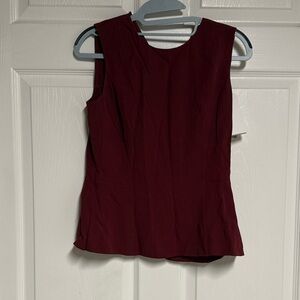New Elegant Burgundy Sleeveless Top